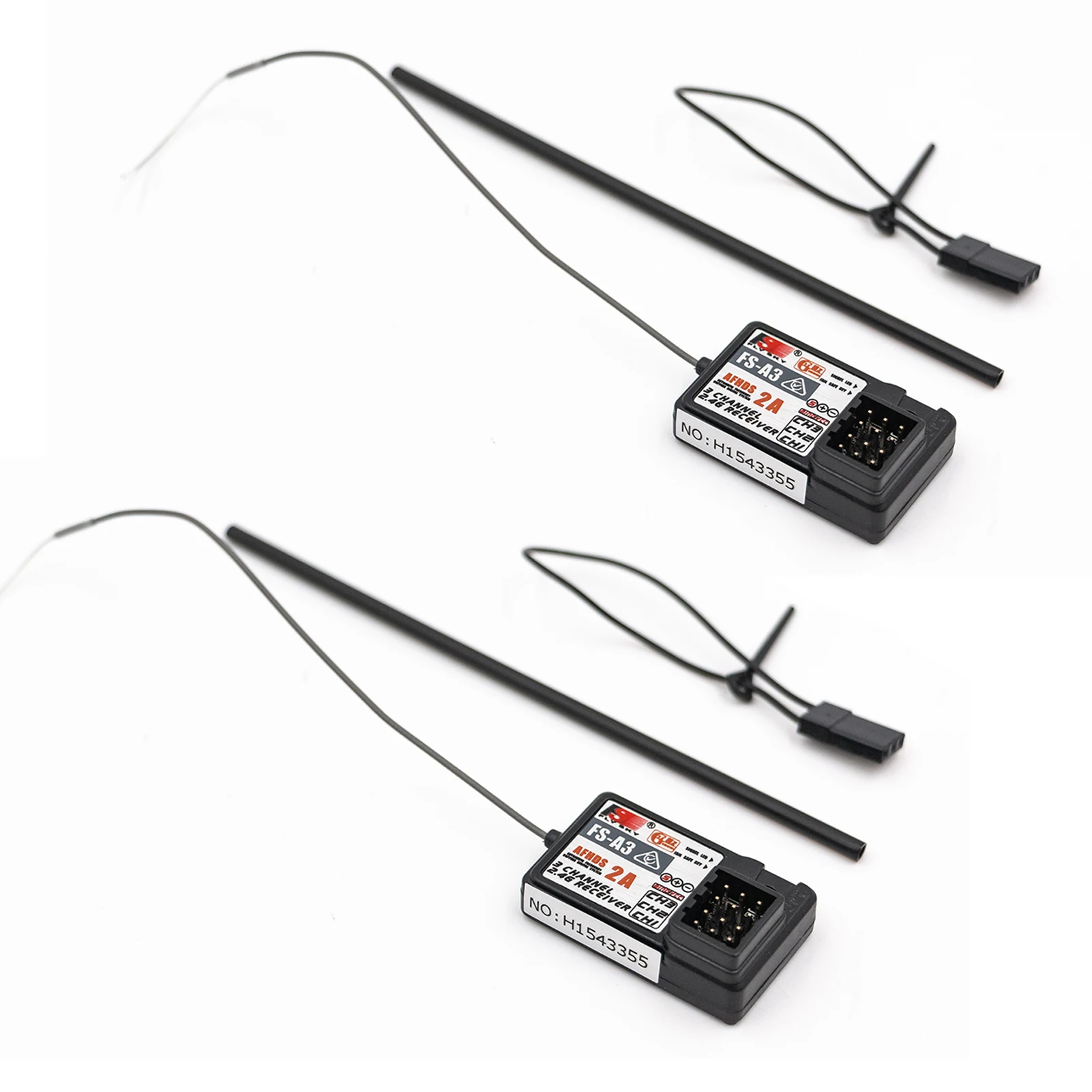 2Pcs Flysky FS-A3 AFHDS2A 2.4G 3CH Receiver for GT2E GT2G Transmitter