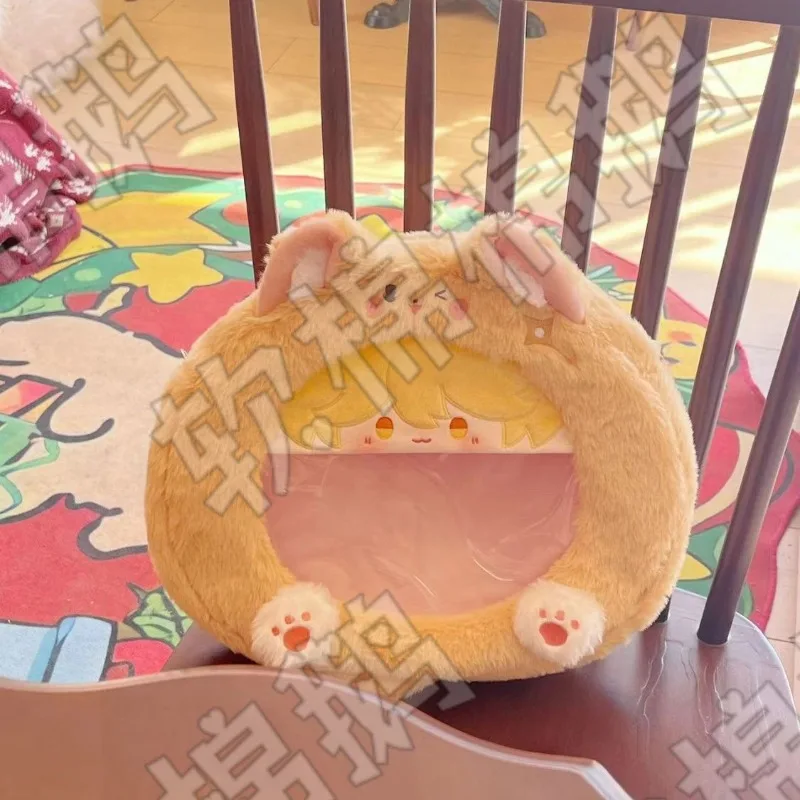 

Аниме игра Genshin Impact косплей Aether Lumine плюшевый большой рот прозрачный рюкзак на молнии для кампуса сумка на плечо