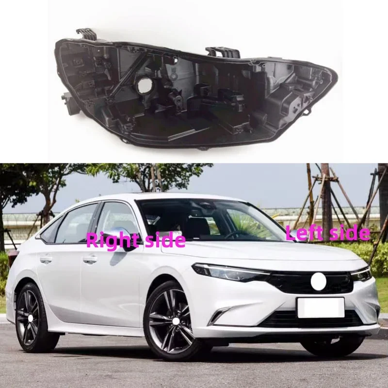 For Honda INTEGRA 2022 2023 2024 Headlight Base Headlamp House Headlamp Rear Cover Auto Headlight Black Back Rear Shell