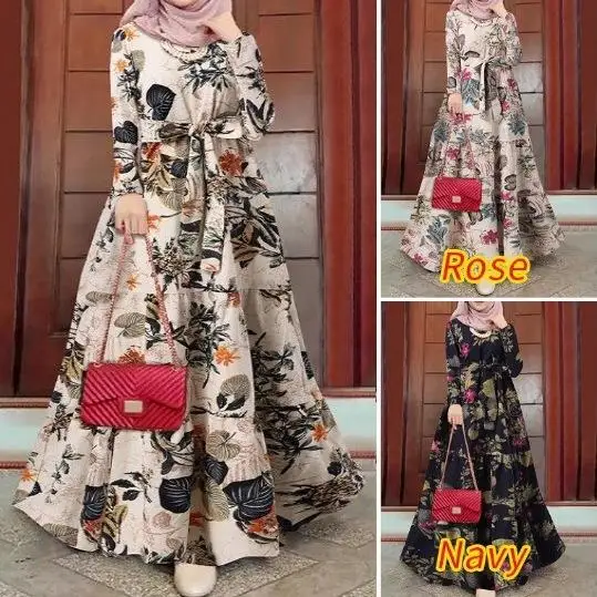 

Long Sleeve Floral Print Dress Elegant Chinese Style Women's Clothing Traditional Ethnic Stage Costume Autumn Fashion Trend