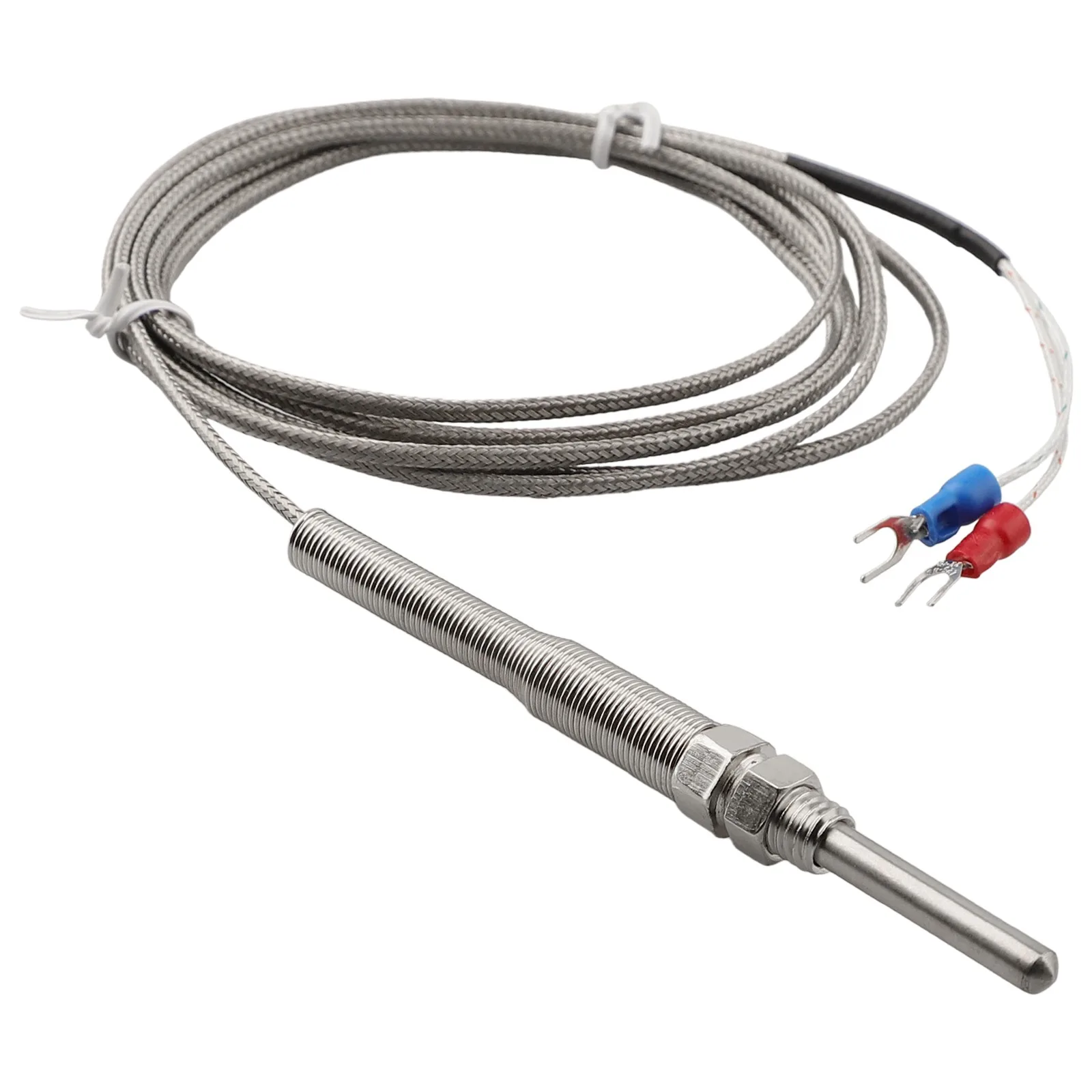 1Pc K-type Grounded Thermocouple - Temperature Sensor Probe Length 30mm Waterproof K Type Grounded Thermocouple Stainless Steel