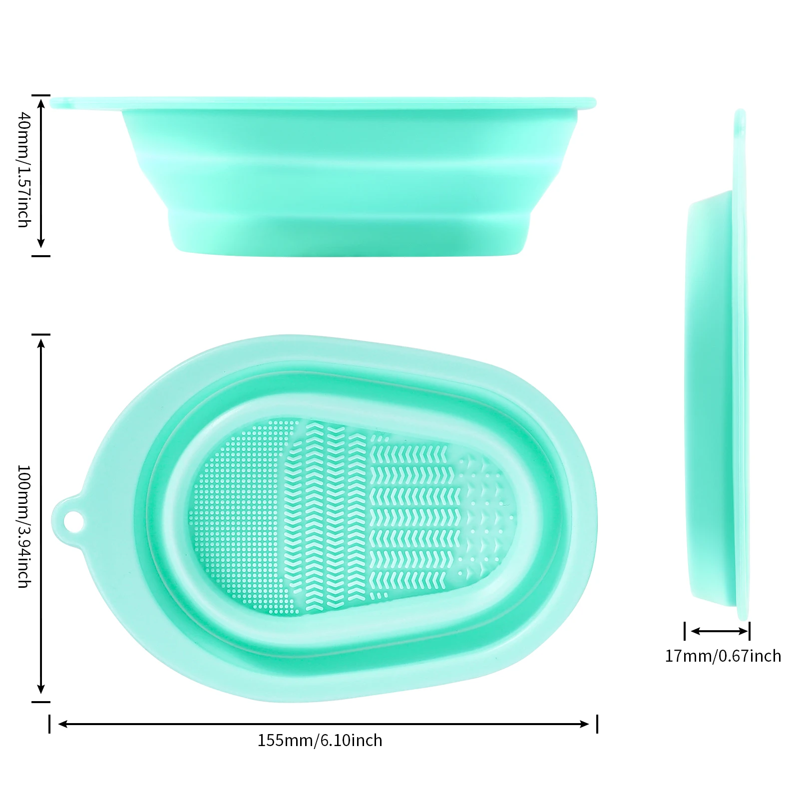 DUcare Brush Cleaning Mat Makeup Foundation Brush Cleansing Scrubber Foldable Silicone Washing Cosmetic Sponge Cleaner Bowl Pad