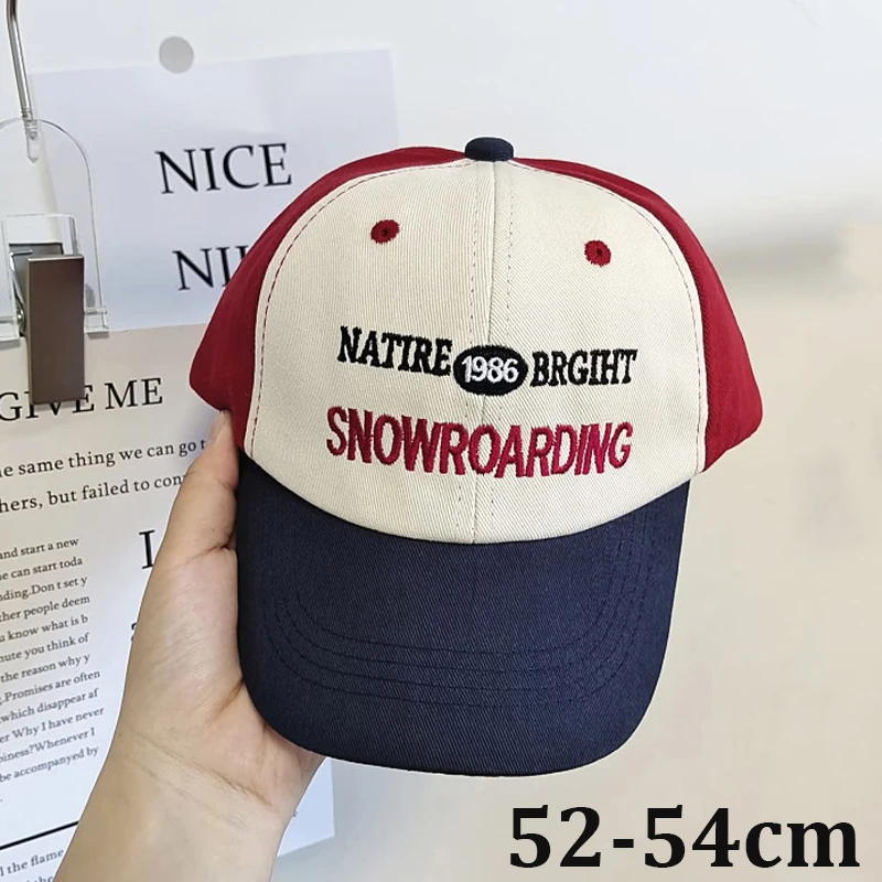 Kids Baseball  Cap for Girl Boy Sun Hat Summer Soft Cotton Letters Embroidery Children Baseball Cap Three-colour Patchwork