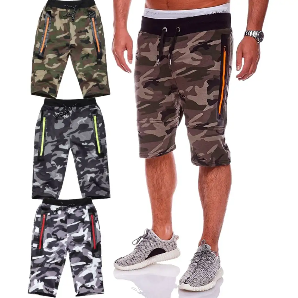 Mens Shorts Casual Beach Camouflage Cotton Boardshorts Homme Classic Short Trousers Male Military Tactical Camo Sweat Pants