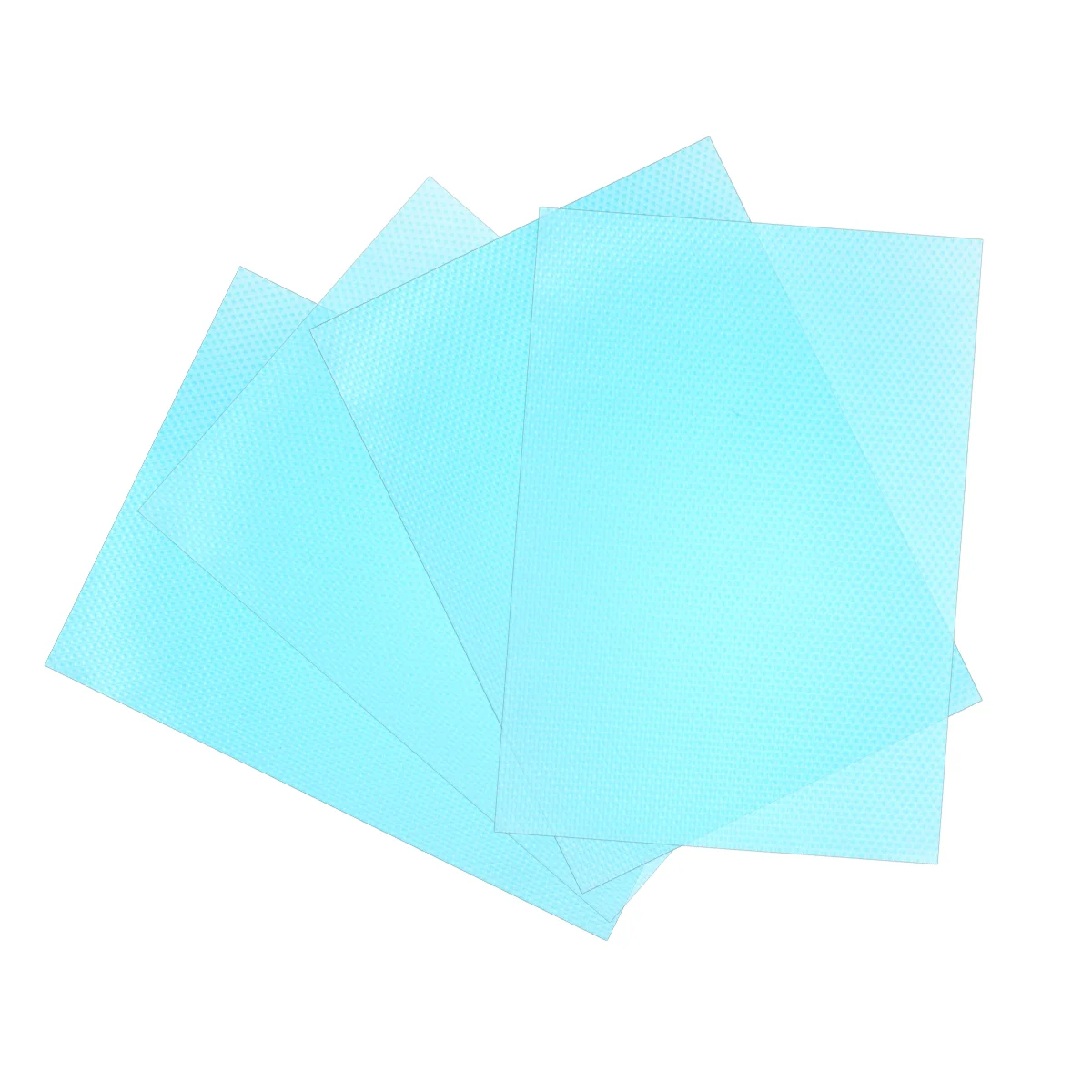 4pcs Refrigerator Pad Moisture Absorption Pad Mat Table (Transparent Blue) fridge pad fridge shelf liner