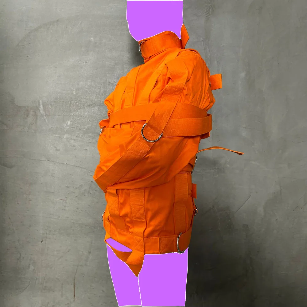 Restraints Straitjacket Adult Game Straight Jacket Adjustable Harness Body Bondage Gear Tape Fetish Restraining Gear