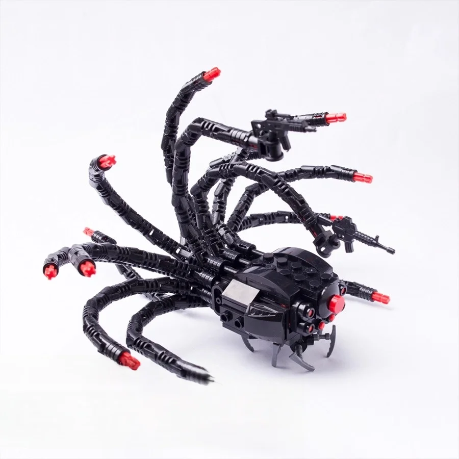 MOC Sentry Robot Model 14-klauw Spider Octopus Monsters Creatieve bouwstenen Gemonteerd Ornament Kinderpuzzel Geschenken