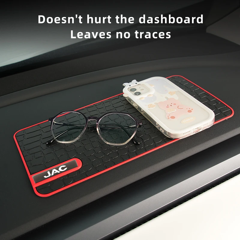 Car Dashboard Anti-Slip Mat Silicone Phone Key Glasses Sticky Pad For JAC Refine J3 J2 S5 S3 J5 J6 J4 T8 Vapour S2 Accessories