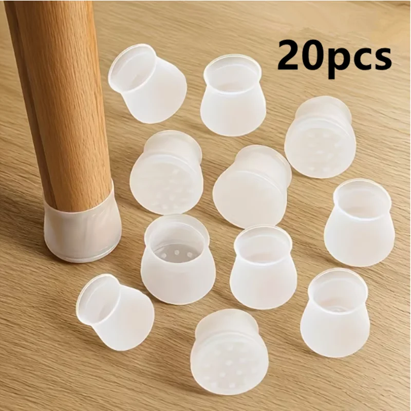 20pcs Anti-slip chair and table leg covers, anti-scratch floor protection silent covers, universal furniture table leg pads