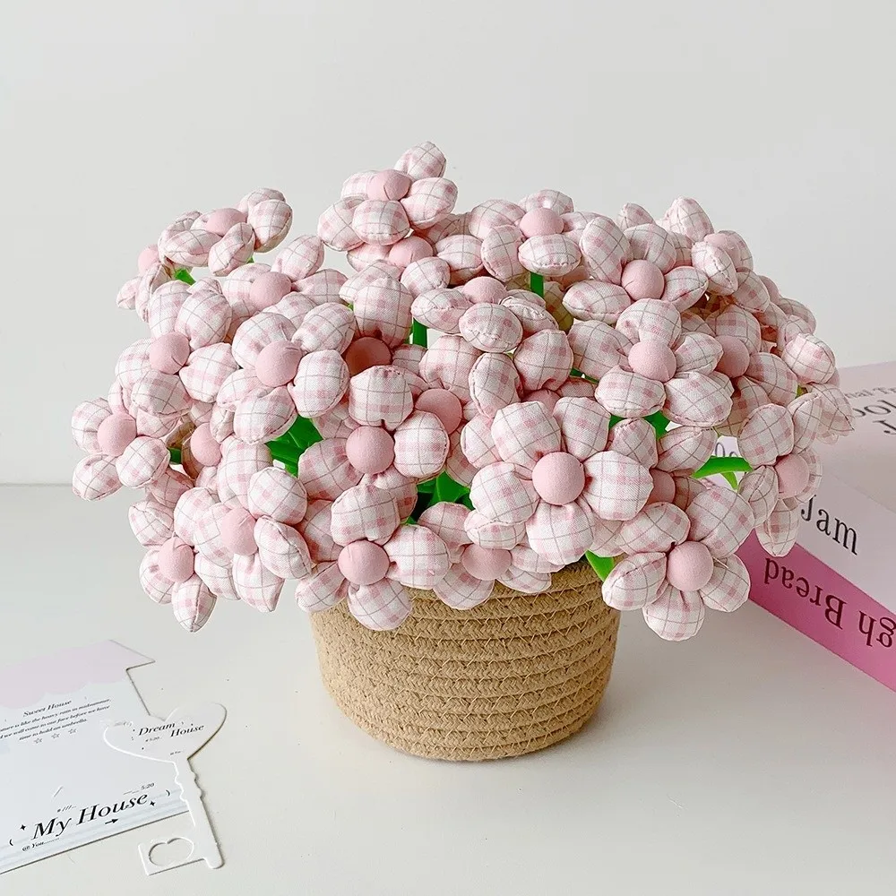 Fabric Flower Decorative Flower Gel Pen 3D Floral Black Ink Floral Neutral Pen Replaceable Refill Writing Pen School Supplies