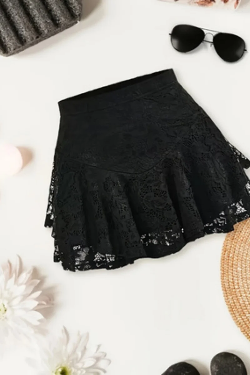 Ladies' Fashion Lace Half length Skirt