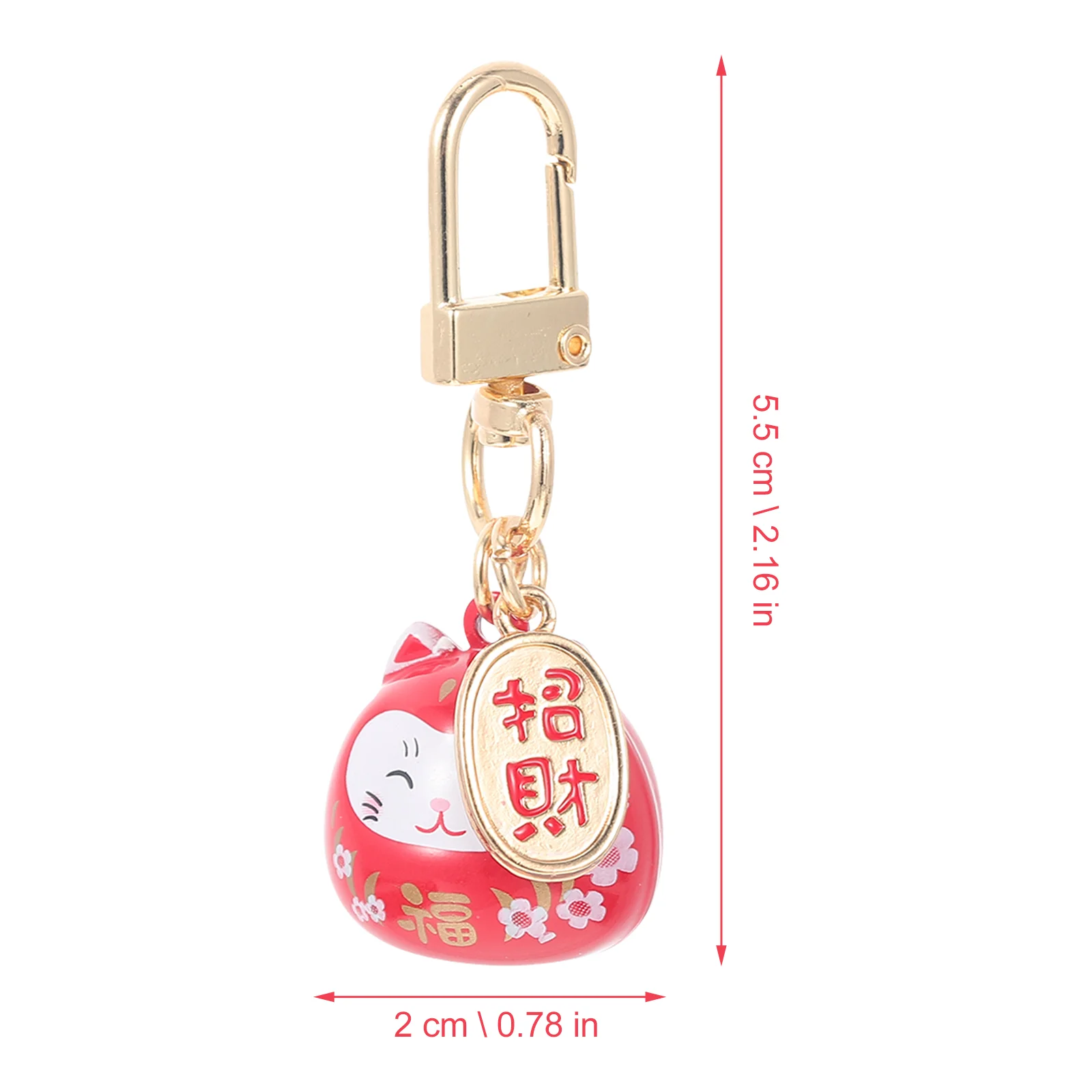 Exquisite Cat Keychain Adorable Cartoon Cat Bell Pendant Lightweight Compact Alloy Ceramic Bag Charm Backpack