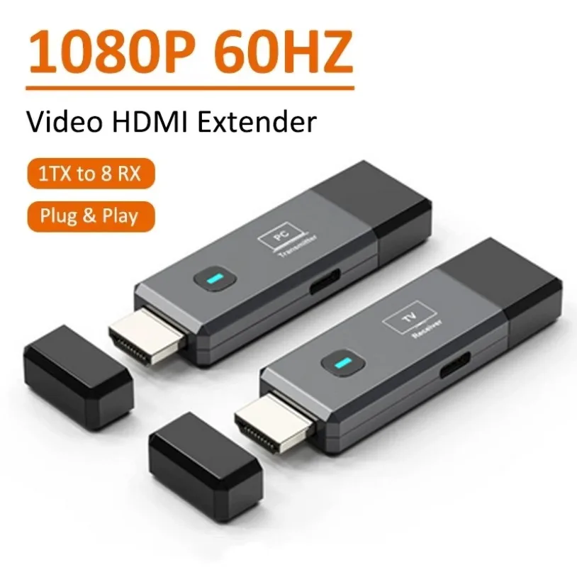 

5G 1080P Video Audio Transmitter and Receiver Adapter 50M Wireless Wifi HDMI-Compatible Extender For TV Box Monitor Projector PC