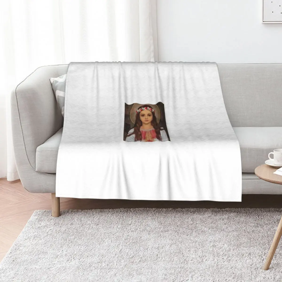 Saint Philomena Throw Blanket Baby Furrys Blankets For Sofas Bed Fashionable christmas decoration Warm Blankets