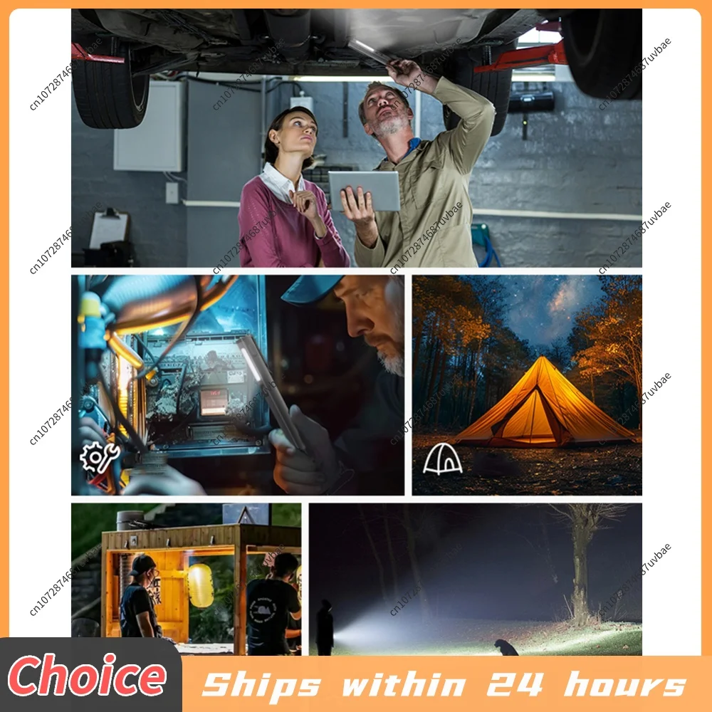 Type-C USB Rechargeable Pen Flashlight LED+SMD Dual Light Source With LCD Battery Indicator Durable ABS Body Tool