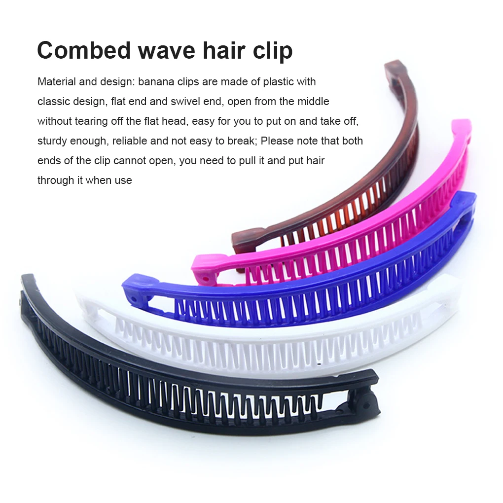 Hair Clip Girls Barrettes Banana Clips for Women Lady Adults Teens image 5