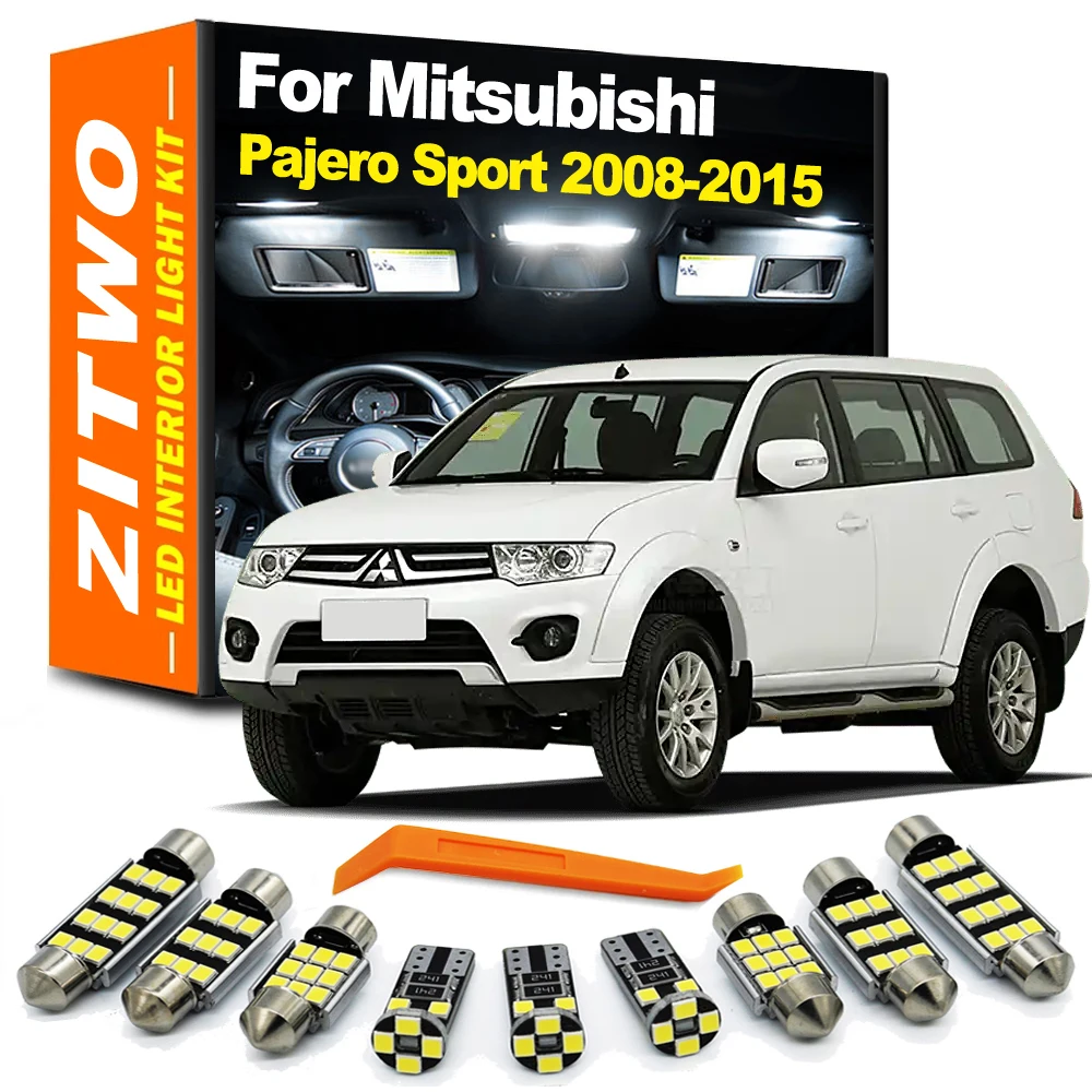 ZITWO 17Pcs LED Interior Dome Map Light Bulb Kit For Mitsubishi Pajero Montero Sport MK2 2008 2009 2010 2011 2012 2013 2014 2015