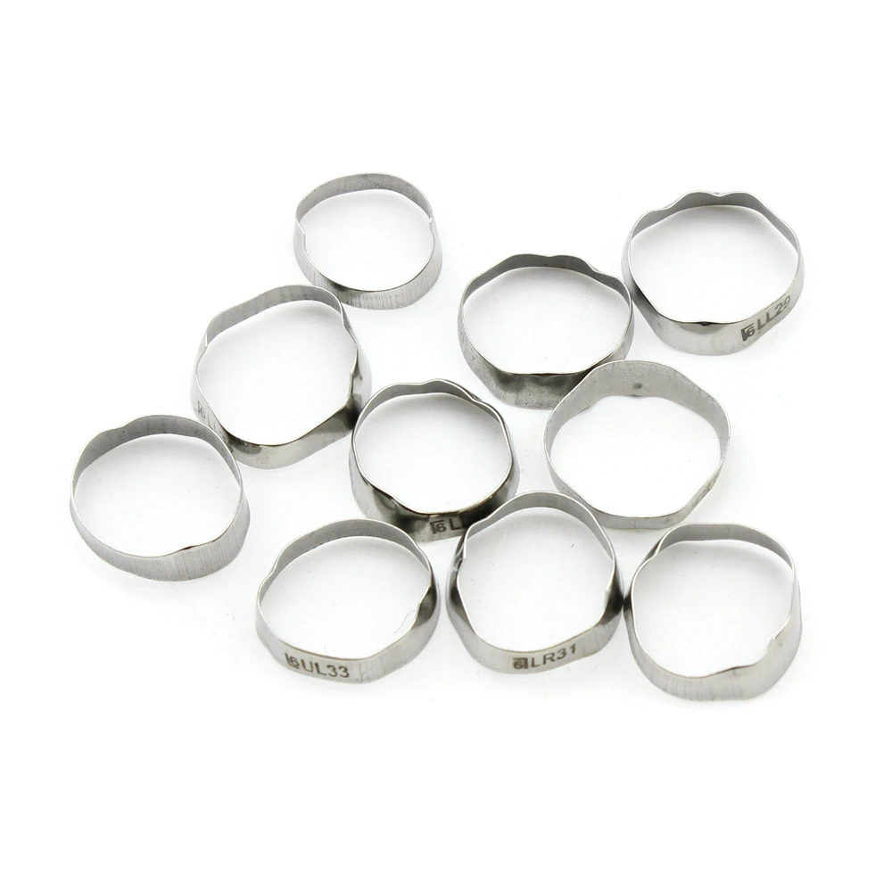80Pcs Dental Molar Plain Bands Straight Arch Wire with Ring MBT/ROTH 16 # - 35 # Orthodontic Materials