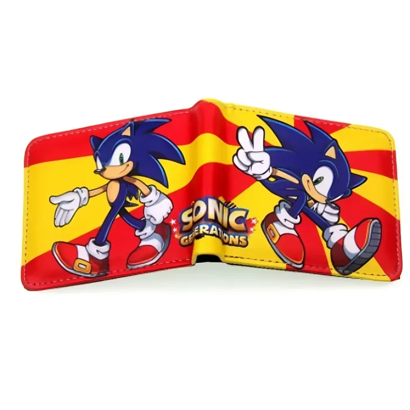 قادم جديد! مجموعة المحفظة سونيك متعددة التصاميم الفريدة من نوعها أنيمي القنفذ المحفظة الساخن الاطفال مروحة الإكسسوارات الهدايا #2