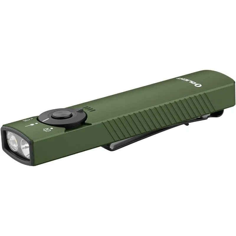 

OLIGHT Arkfeld Pro Rechargeable EDC Flashlight with Green Beam, UV Light and White LED Combo, 1300 Lumens Flat Flashlights