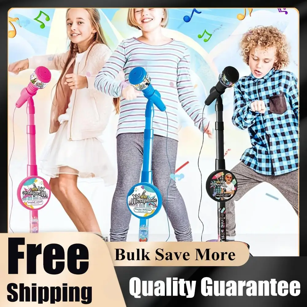 Kids Microphone with Stand Karaoke Song Machine Music Instrument Toys Brain-Training Educational Toys Birthday Gift for Girl Boy