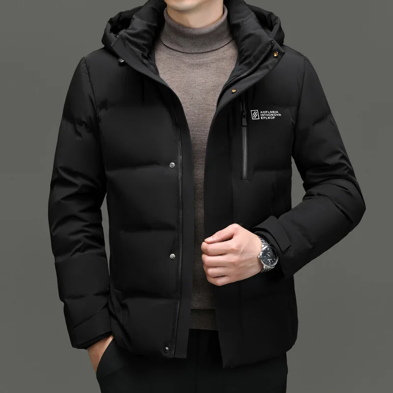 Detachable hat goose down men's fashion casual jacket short extreme cold warm and versatile 90 goose down jacket