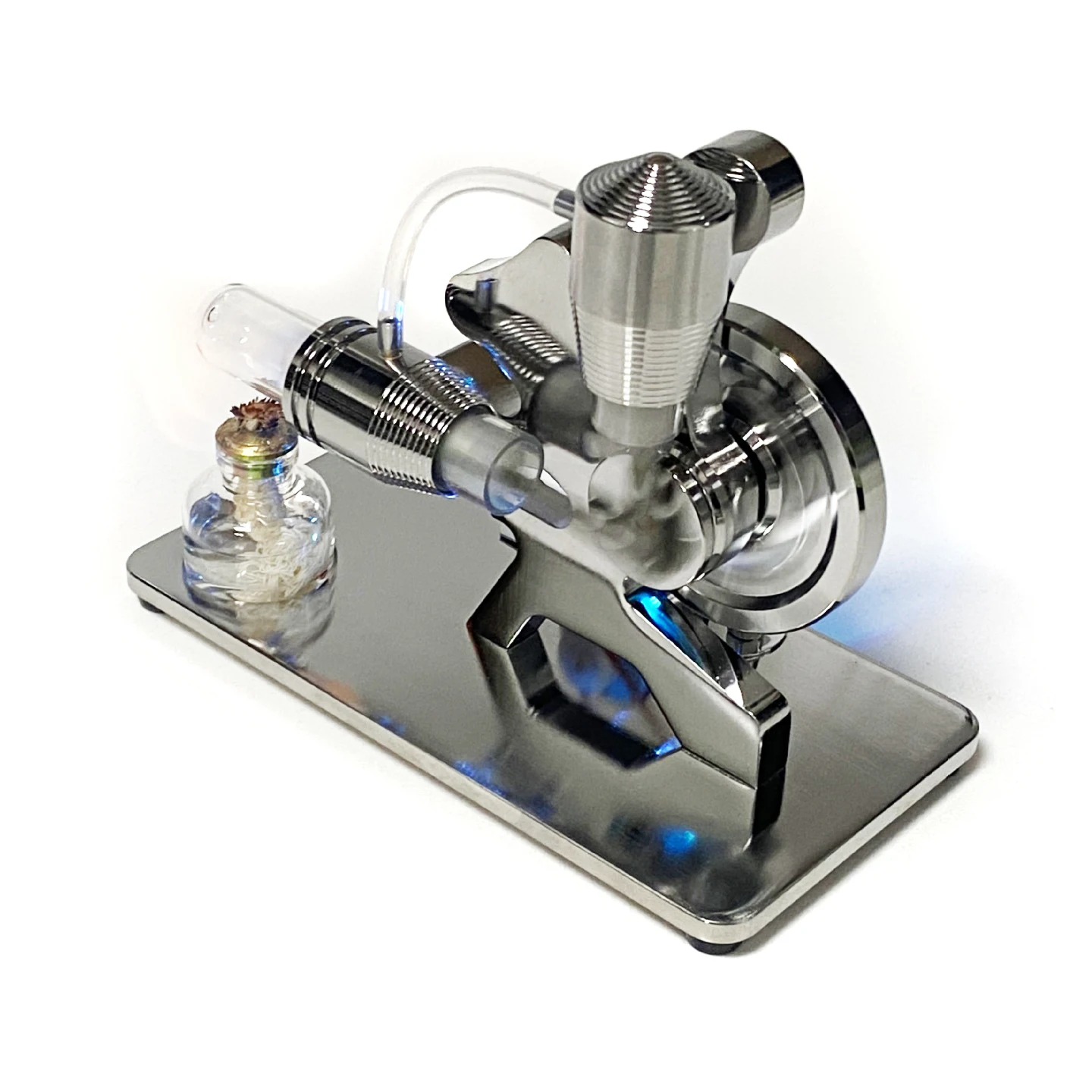 China Mini Low-Cryo Temperature Hot Air Stirling Engine Generator Motor Free Piston Science Experiment Model Physics Product