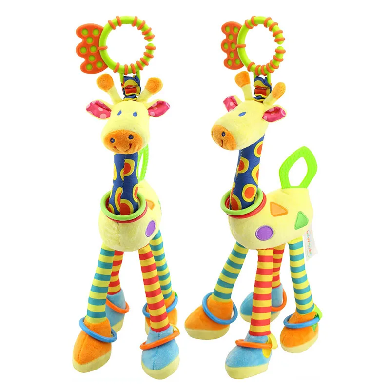 Plush Doll Toy Interaction Rattle Toy Stimulation Soft Safe And Soft Teething Toy Teething Relief Fashion Giraffe Toy Security