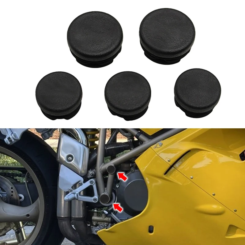 Motorcycle Frame Hole Cover Caps Plug Decorative Frame End Caps For Ducati 748 1995-2002 916 996 998