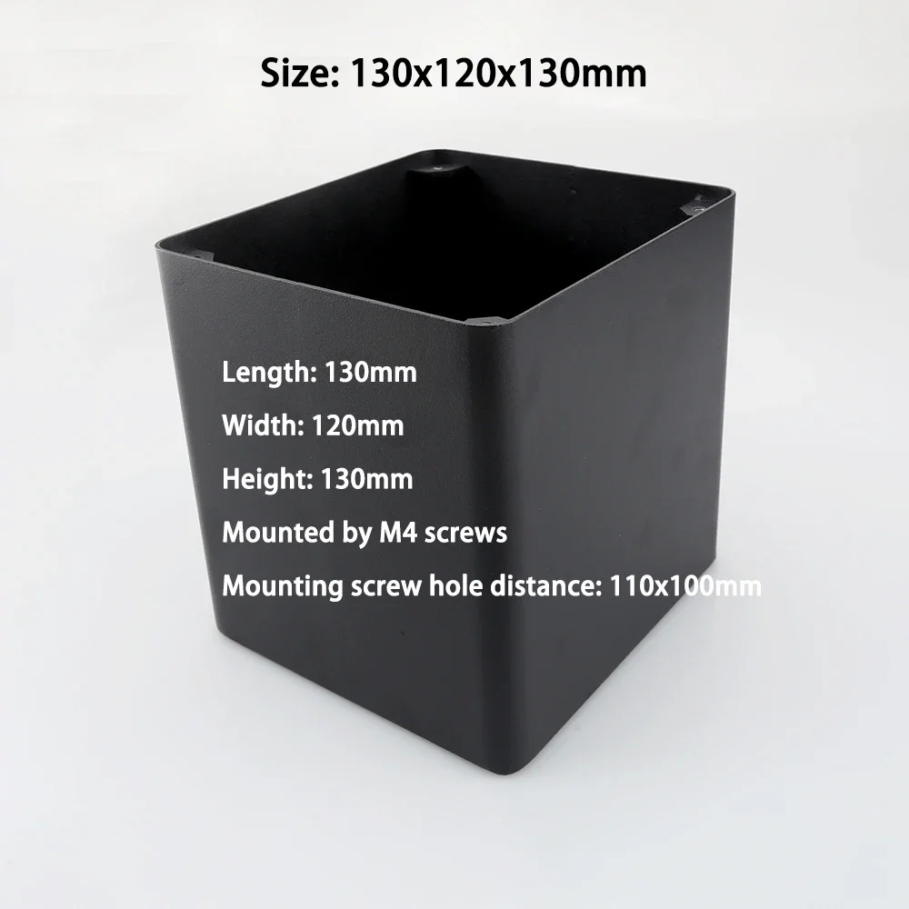 1PC Black Iron Case Enclosure for Tube Audio AMP Triode 130x120x130mm Transformer Protect Cover Vintage Style