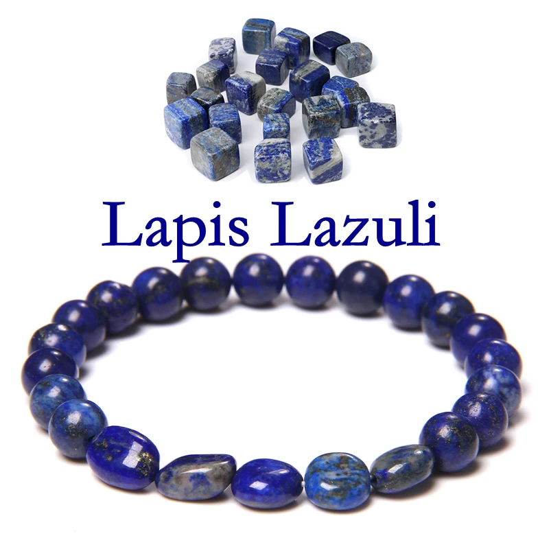 Natural Lapis Lazuli Stones Bracelet Fashion Blue Stone Mineral Beads Bracelets Women Men Jewelry Gifts Wholesale Dropshipping