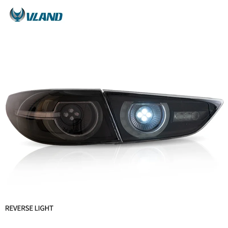 VLAND-lanternas traseiras LED sequenciais para Mazda 3 Axela, montagem da lâmpada traseira do carro, iluminação automática, atacado, novo, 2019-2021