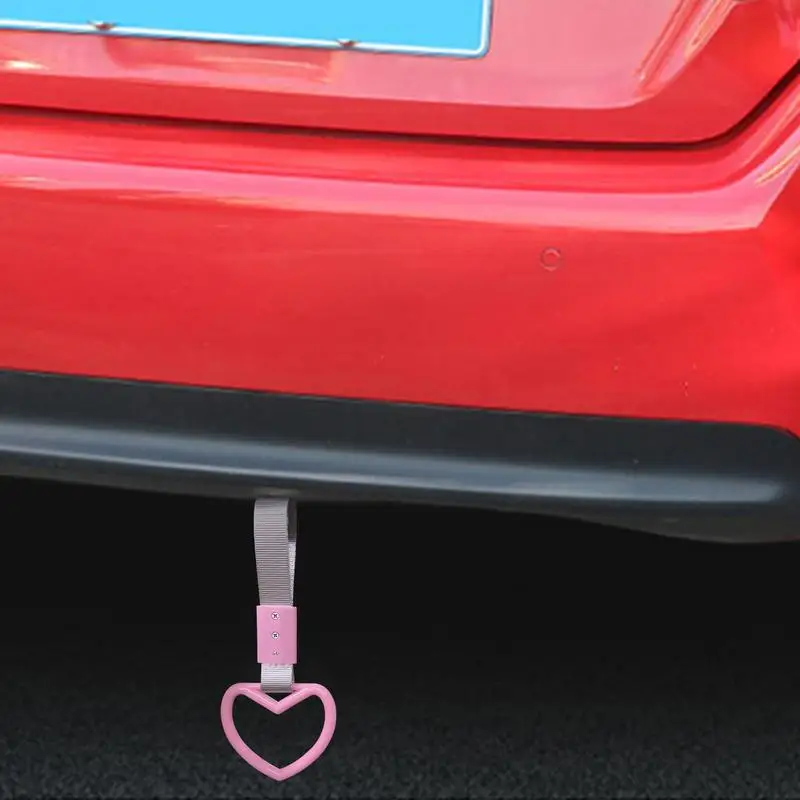 Car Rear Bumper Pull Ring Train Bus Handle Hand Strap Drift Auto Accessories Car Styling Heart Ring Heart Warning