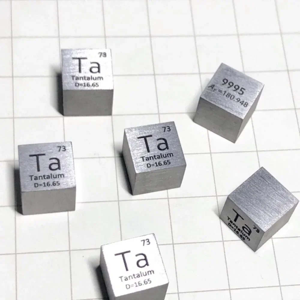 Tantalum Metal 10mm Density Cube 99.95% Pure for Element Collection