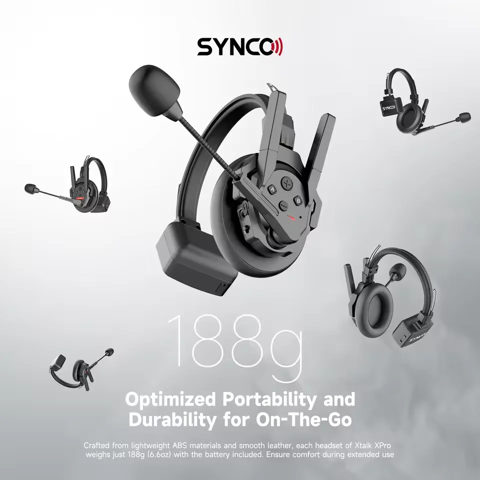 SYNCO Xtalk Xpro 2.4G Wireless Intercom System Communication Headset X1 X2 X3 X5 X9 Wireless Microphone for Sound Recording