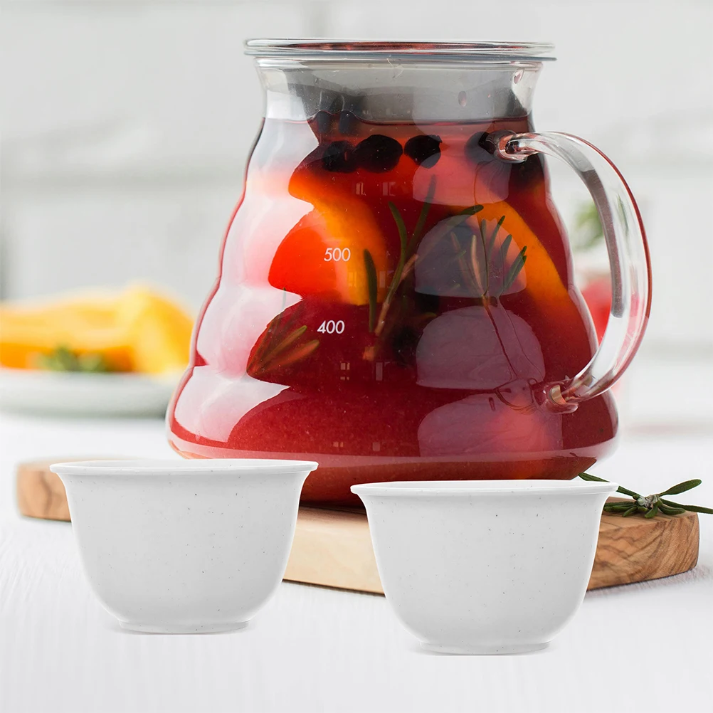 

96pcs Thickened Tea Cups Ceramic Style White Drinking Mugs Ideal for Coffee Tea Enjoyment Compact Portable Reusable
