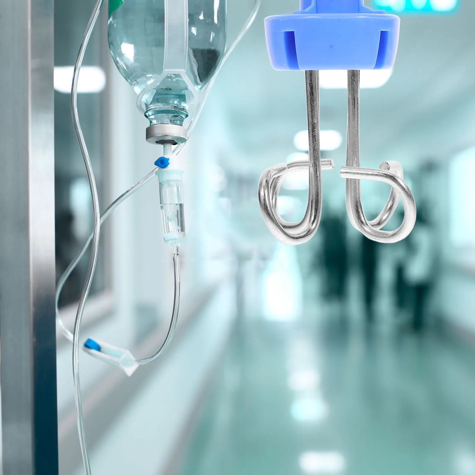 

5Pcs Iv Bag Hanger Hooks Vertical Drip Bag Hook Iron Plastic Stable Infusion Stand Accessory Vertical Pole Hook