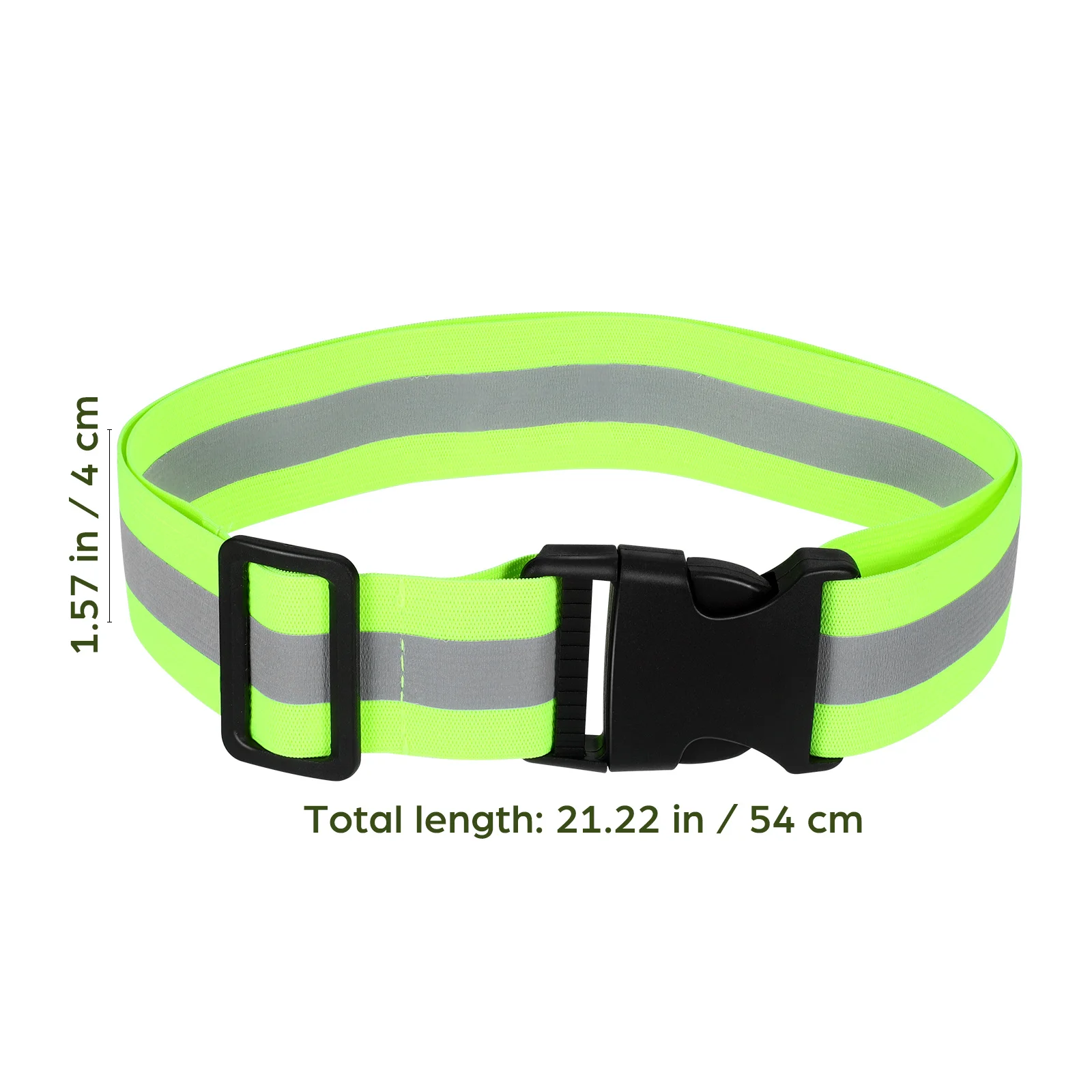 حزام أمان مرن خفيف الوزن قابل للتعديل باللون الأخضر الفلوريسنت لراكبي الدراجات والمشايات والعمال الخارجيين #4