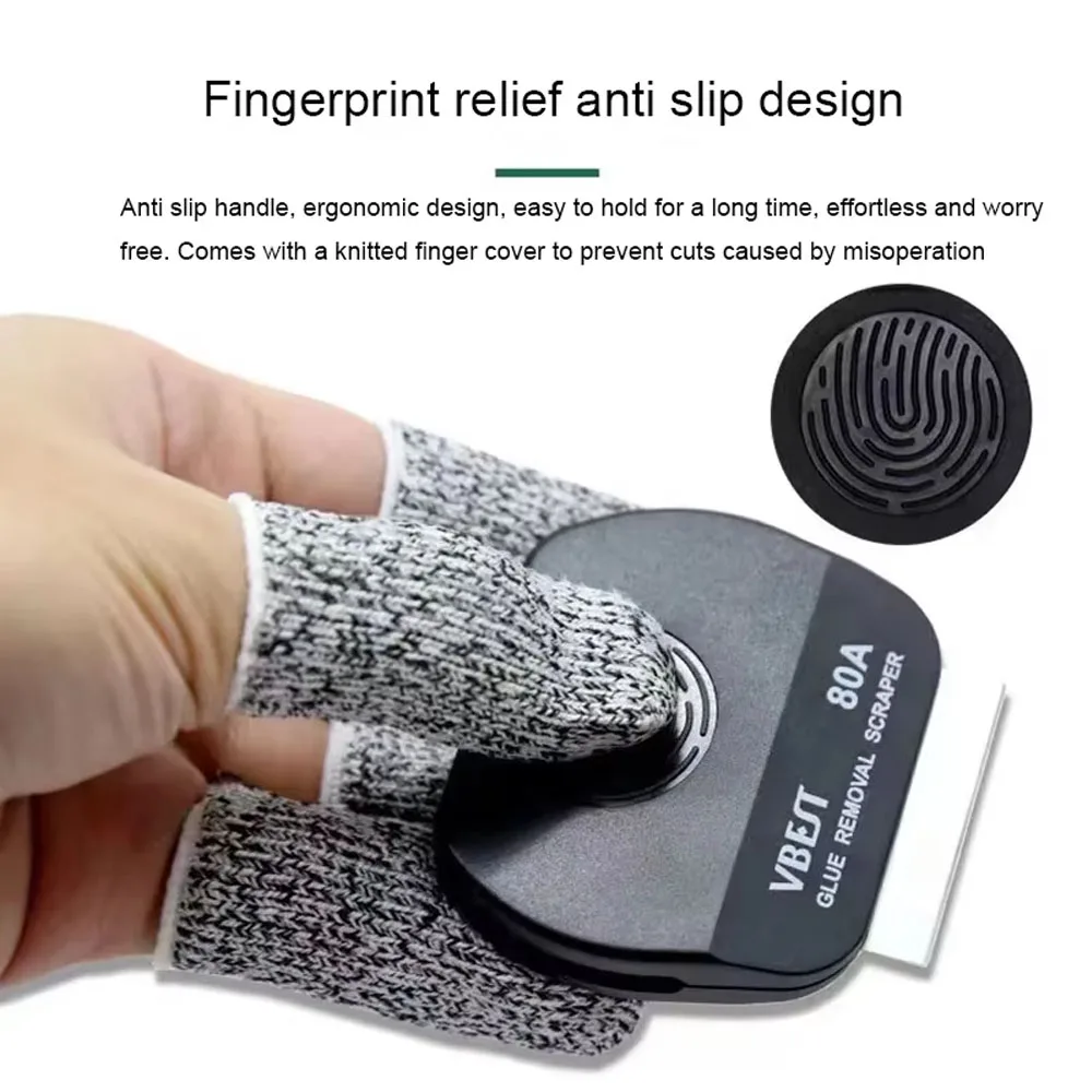 9 in 1 Phone Repair Kit Magnetic Scraper Handle Razor Blades Finger Cots  Double-Sided Adhesive Remover for IPhone/Samsung