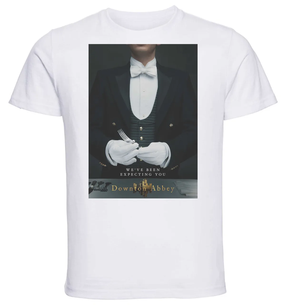 T-Shirt Unisex - White - Playbill - downton abbey