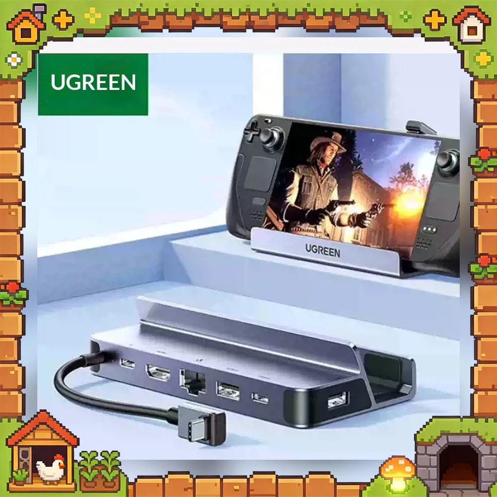 UGREEN 15388 Steam Deck Docking Station 6 in 1 USB C Hub with 4K HDMI Gigabit Ethernet PD 100W USB 3.0 Ports