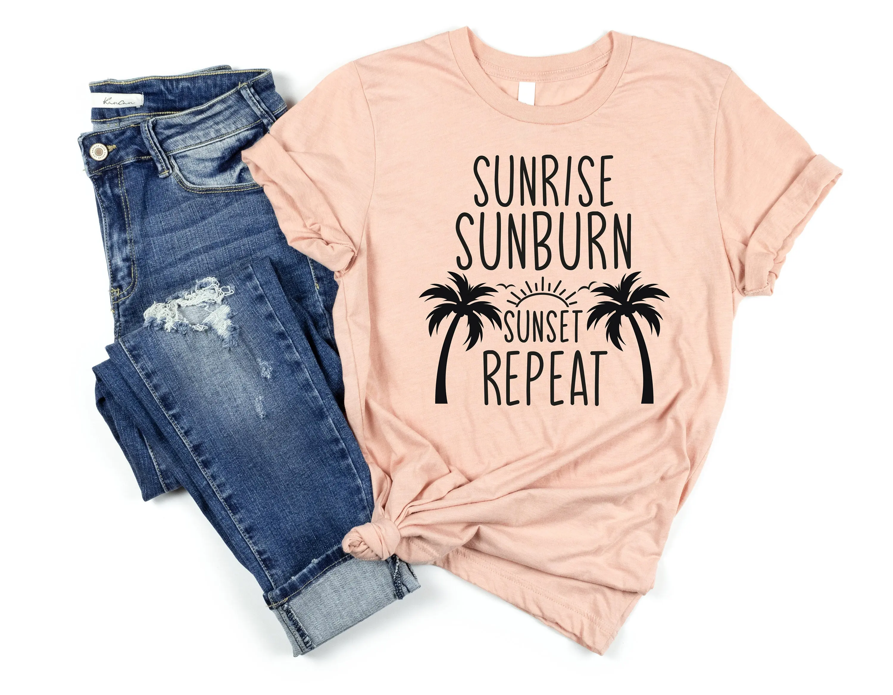 Sunrise Sunburn Sunset Repeat Country T Shirt Song ConcerT Music for Lover