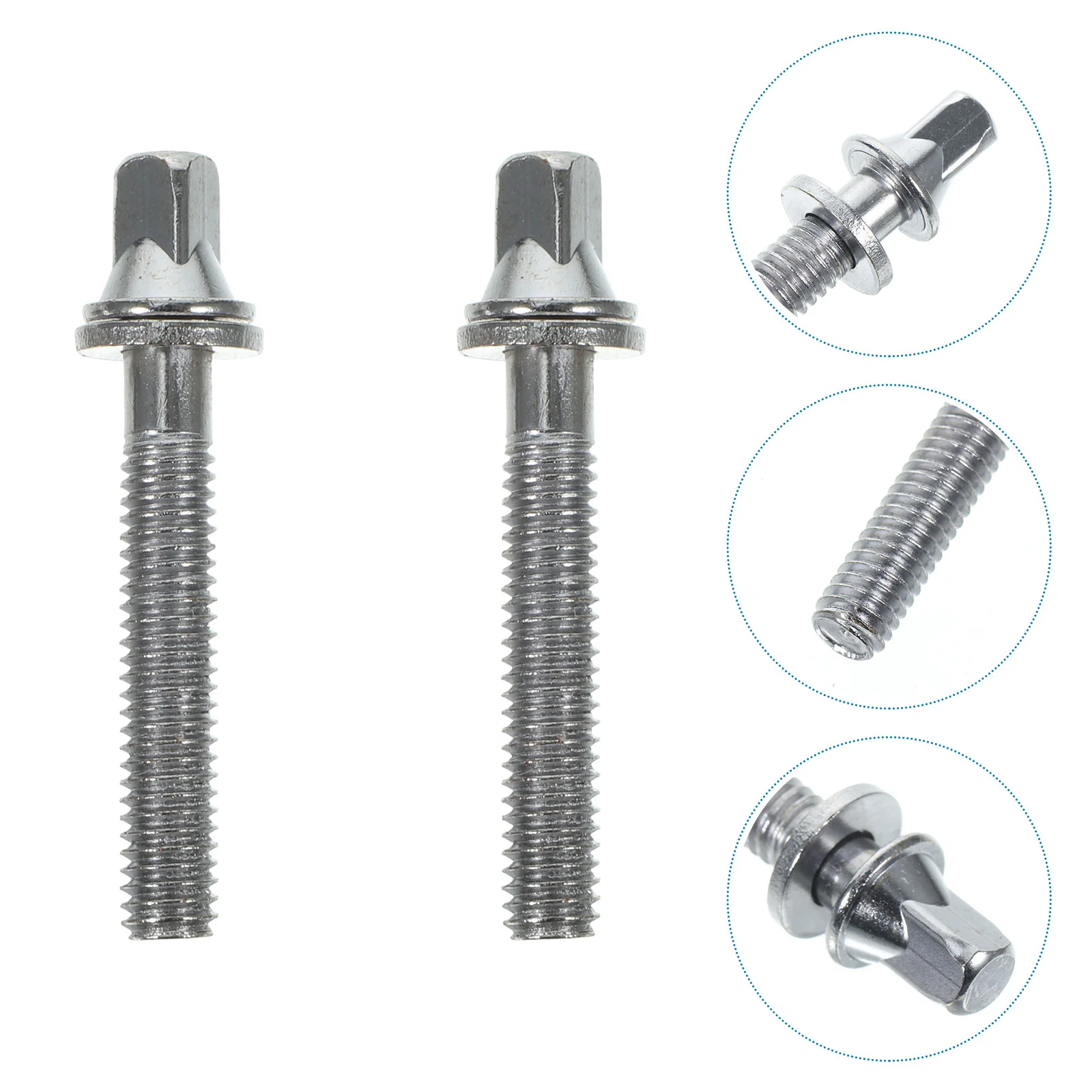 

2 PCS Mounting Screws with Washers Drum Accessory Parts Lug Snare Fall to The Ground