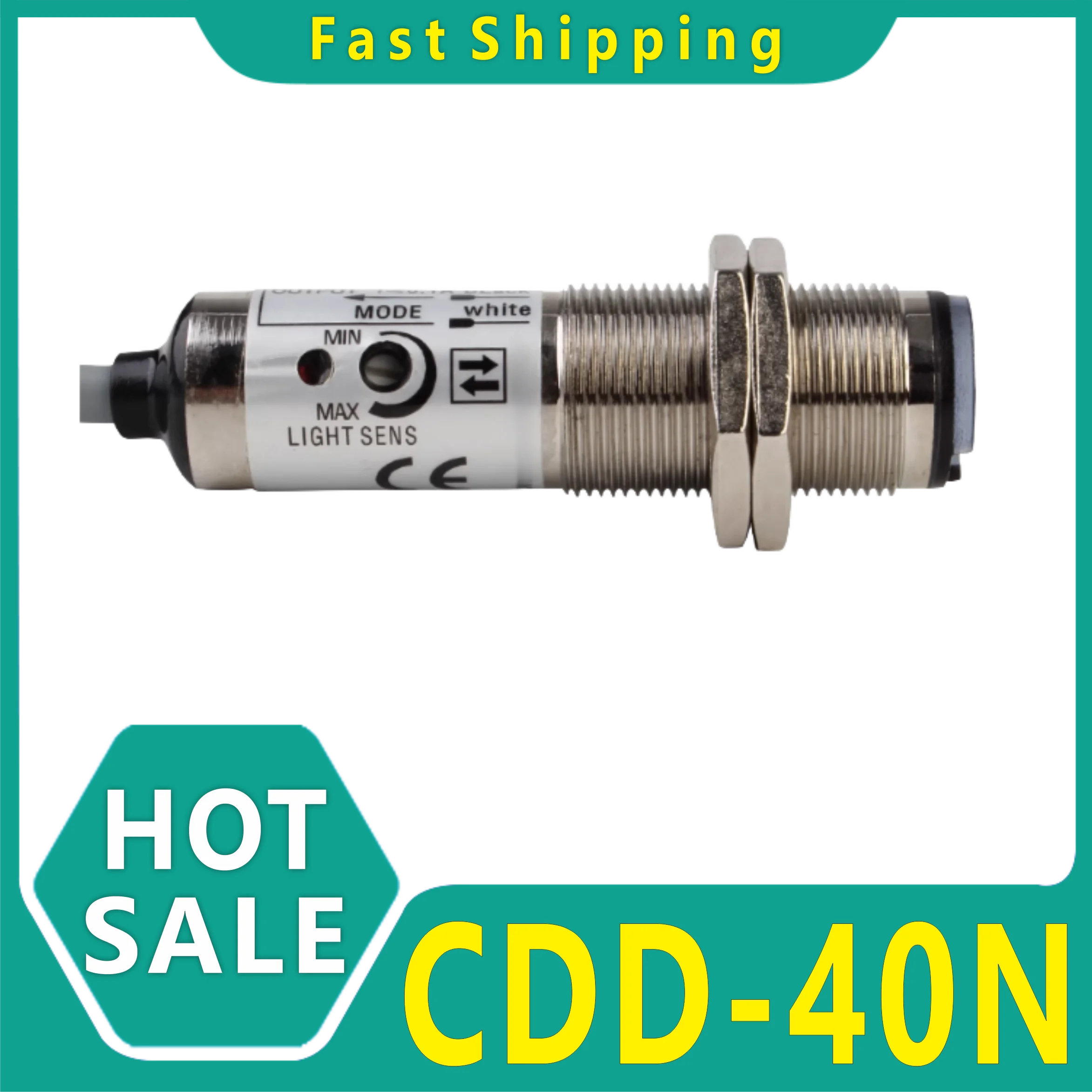 5PCS CDD-40N CDD-11N CDD-40P 11P DC 4-wire NPN NO+NC diffuse reflection photoelectric switch sensor, new high-quality