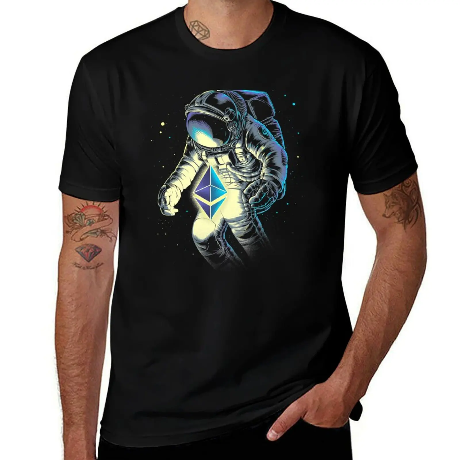 

Space Ethereum T-Shirt man tshirt cotton t shirts high quality man t shirt designer T-shirt