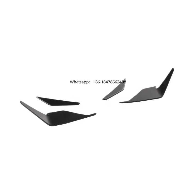 

Car Parts PK Style Dry Carbon Fiber Front Bumper Canards Wings Front Bumper Splitter for R8 2019-2023