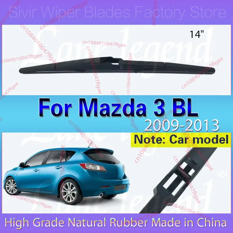 

14" Rear Windshield Wiper Blade 2009-2013 Windscreen Clean Tailgate Window Rain Brush Car Accessories 2010 2012