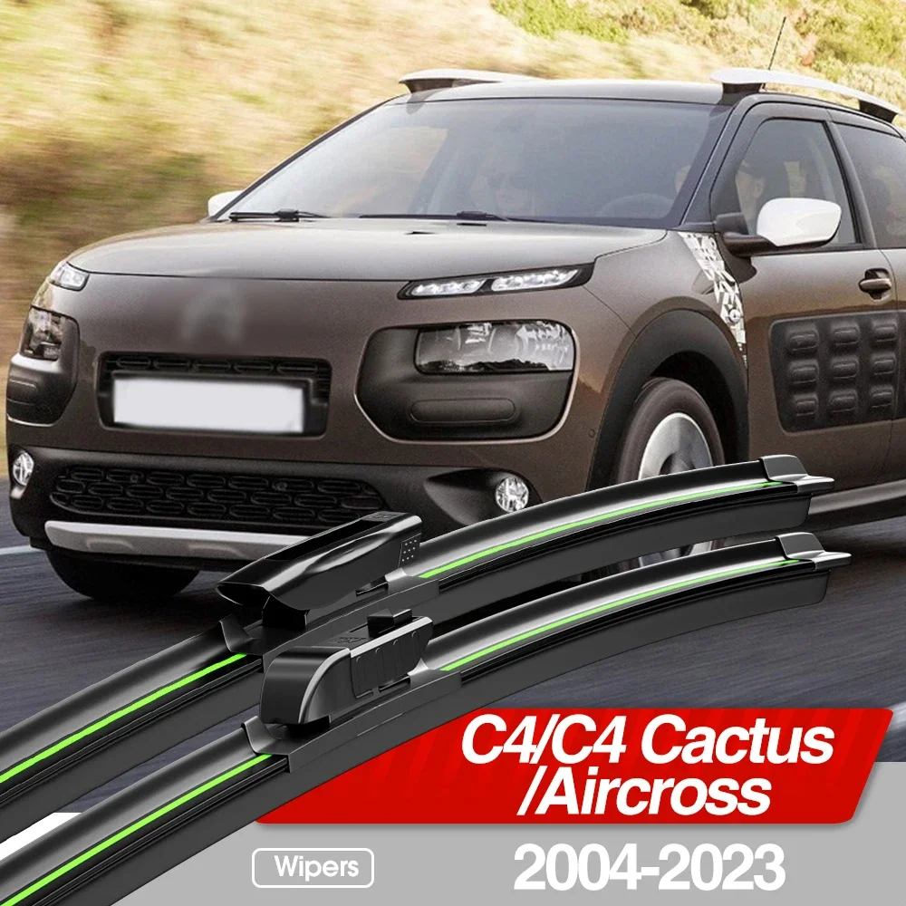 

For Citroen C4 C4 Cactus Aircross 2004-2023 Front Windshield Wiper Blades 2pcs Windscreen Window Accessories 2006 2010 2013 2019