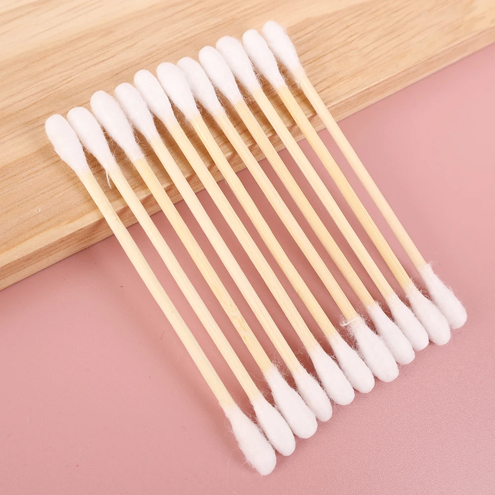 Double Head Wood Cotton Swab Disposable Multifunction Cotton Buds for Women Health Beauty Makeup Nose Ears Cleaning Sticks Tools