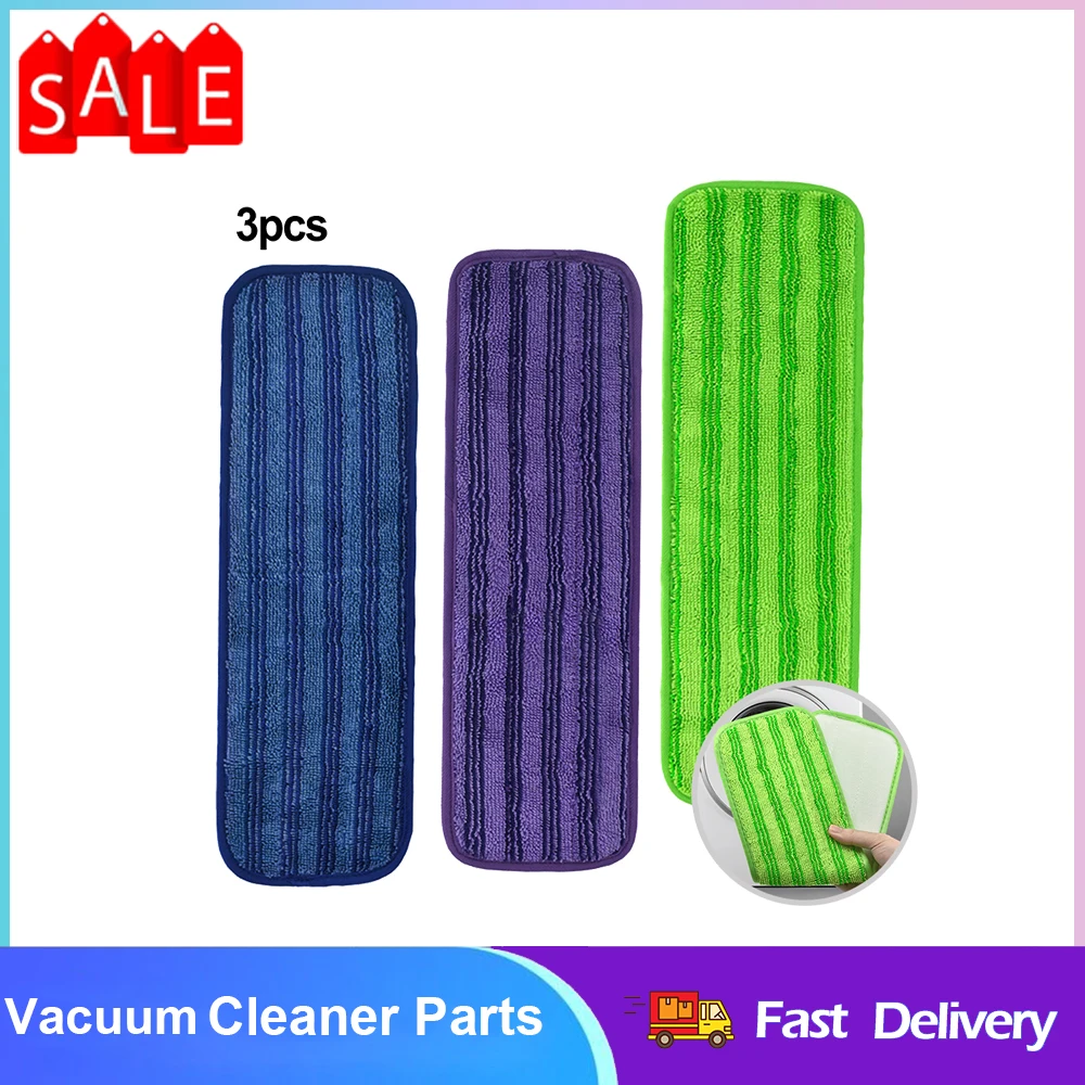 

3pcs Reusable Microfiber Power Mop Pads Cleaning Cloths For PowerMop And 13, 14, 15 Inch Mops With Backing